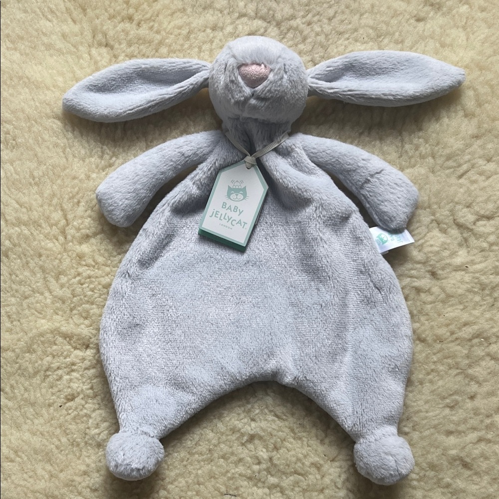 Baby Jelly Cat London bashful grey bunny comforter NWT